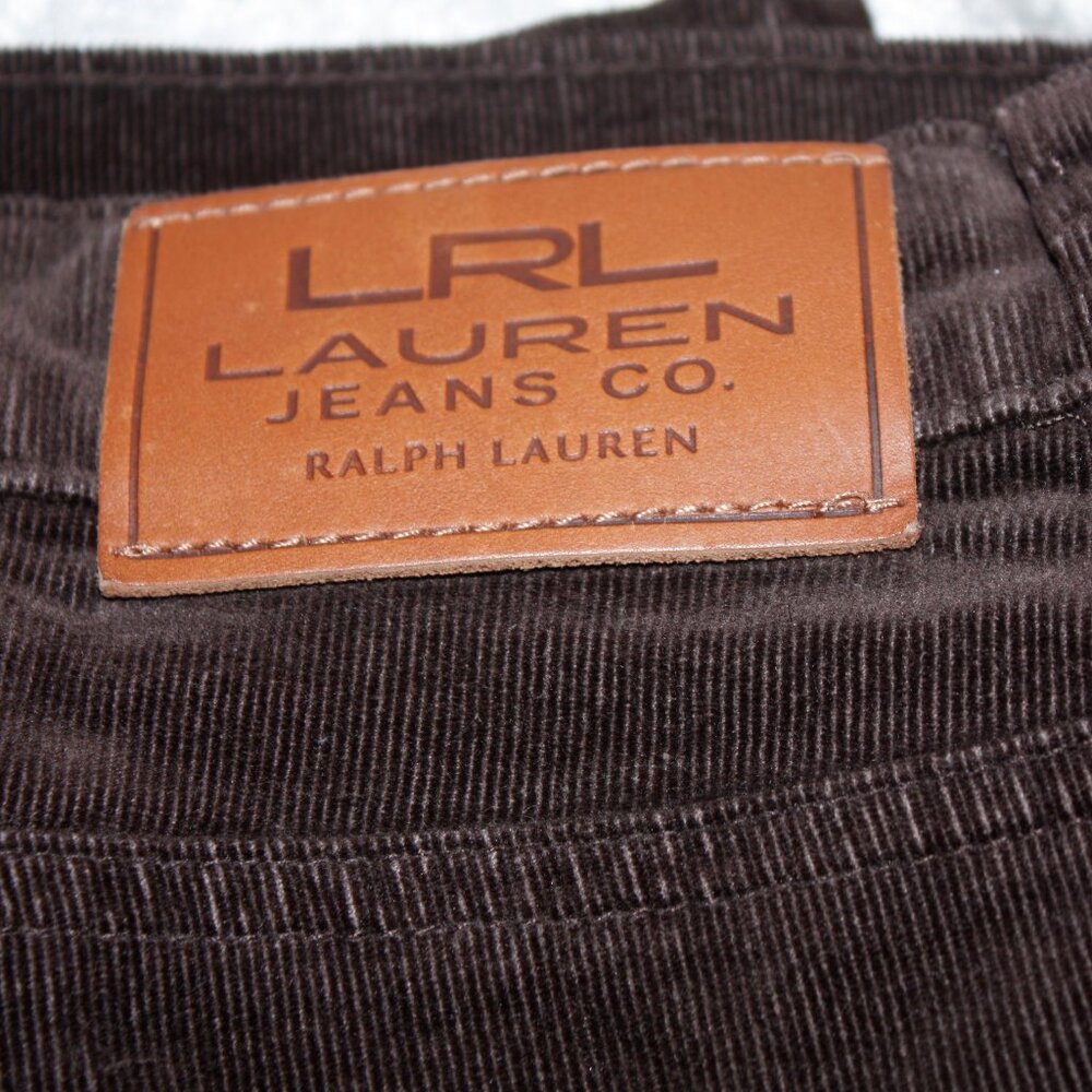 Women's LRL Lauren Jeans Company chocolate brown corduroy pants Ralph size 22W